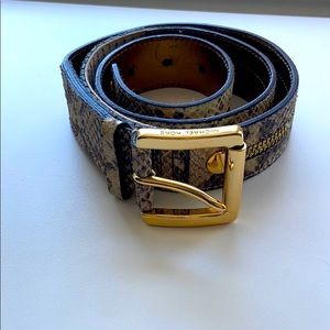 Michael Kors Snake Skin Gold Belt Medium Large